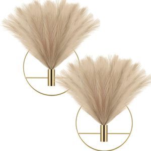 2 Set Boho Pampas Wall Decor Include 6 Artificial Pampas Plants And 2 Gold🦖